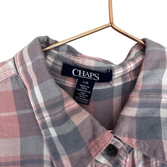 Chaps Soft Lightweight Flannel Button Down - Size Large - Picture 2 of 6